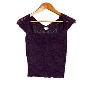 3 for $30! Garage‎ lace purple tee. Size extra small